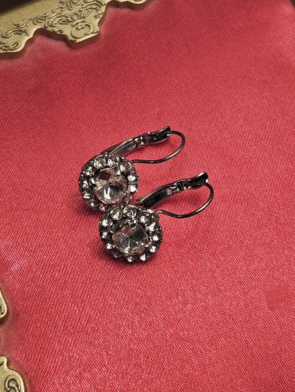 Crystal Halo Drop Earrings